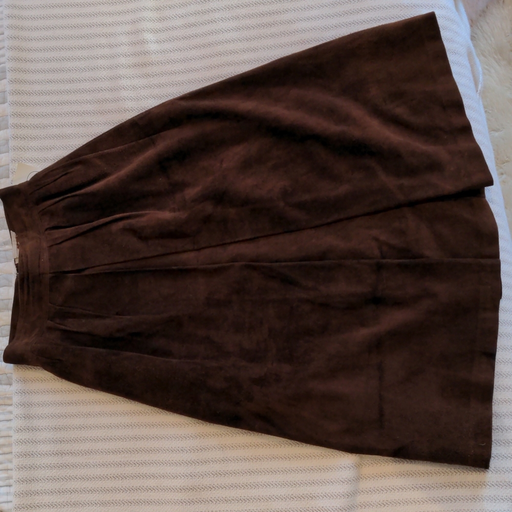 Vintage Gucci brown suede skirt, size 24 waist